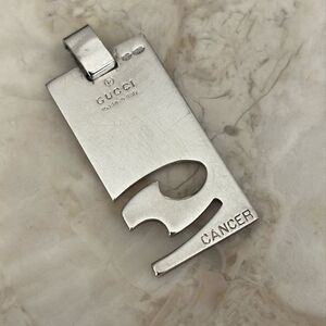 Gucci 925 Sterling Silver “Cancer” Zodiac Pendant Unisex